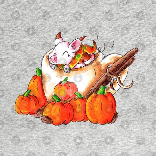 Pumpkin Spice Piggy by KristenOKeefeArt